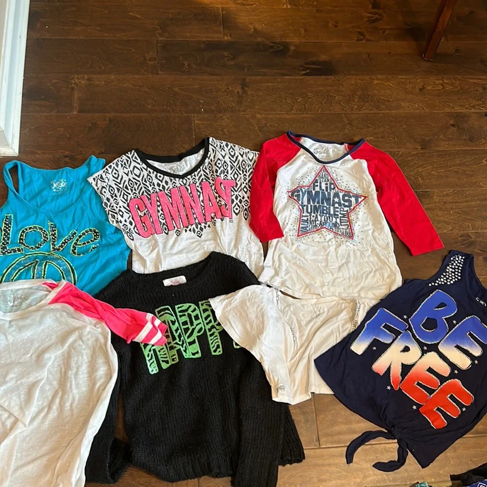 Justice Assorted girls sz 10 lot of 7 Items Sweater, Tops